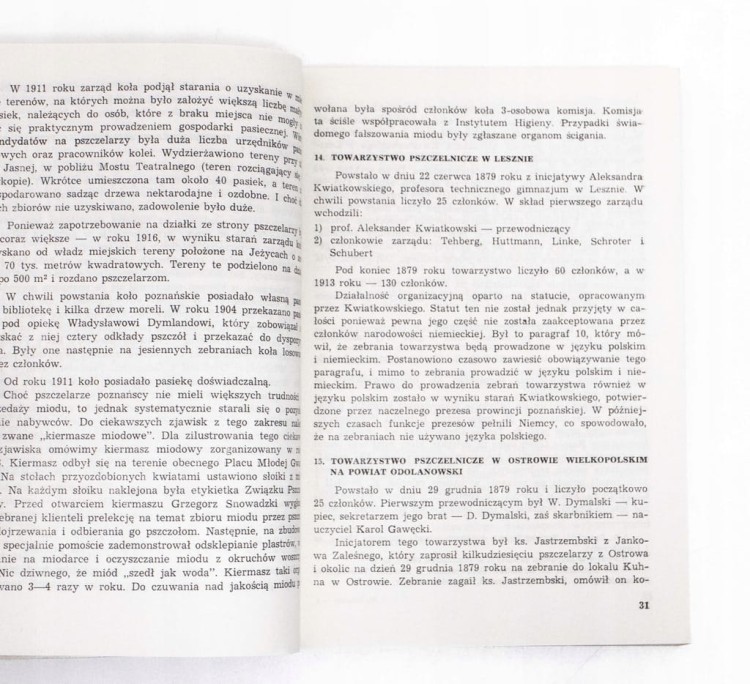 STARA KSIĄŻKA DZIAŁALNOŚĆ ORGANIZACJI PSZCZELARSKICH W WIELKOPOLSCE 1987