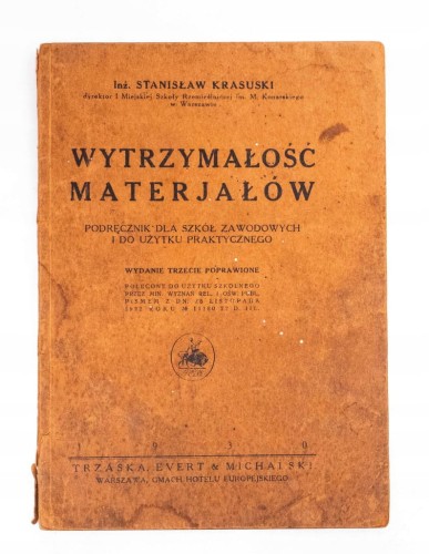 STARA KSIĄŻKA WYTRZYMAŁOŚĆ MATERIAŁÓW 1930