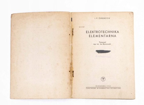 STARA KSIĄŻKA ELEKTROTECHNIKA ELEMENTARNA 1954