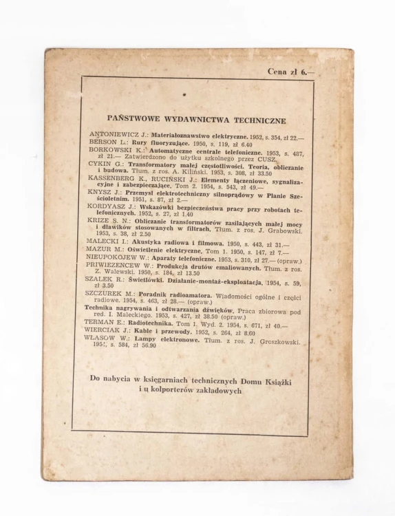 STARA KSIĄŻKA ELEKTROTECHNIKA ELEMENTARNA 1954