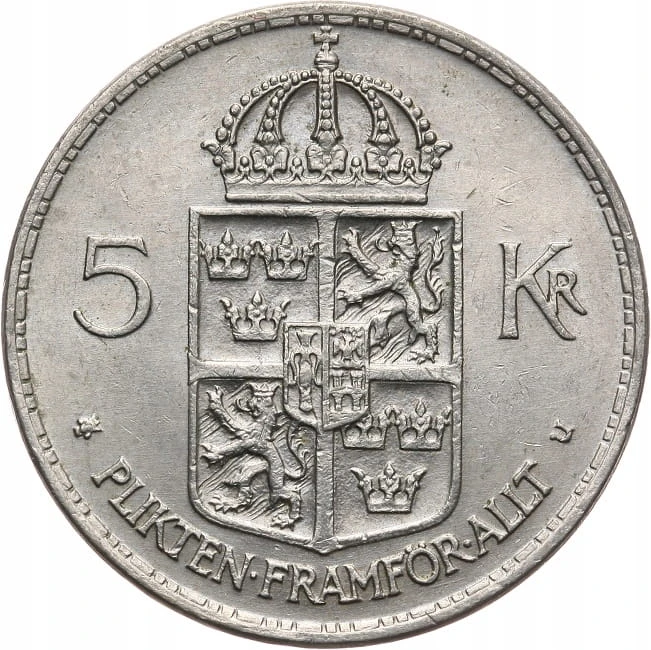 SZWECJA 5 KORON 1972 ROK st.2-