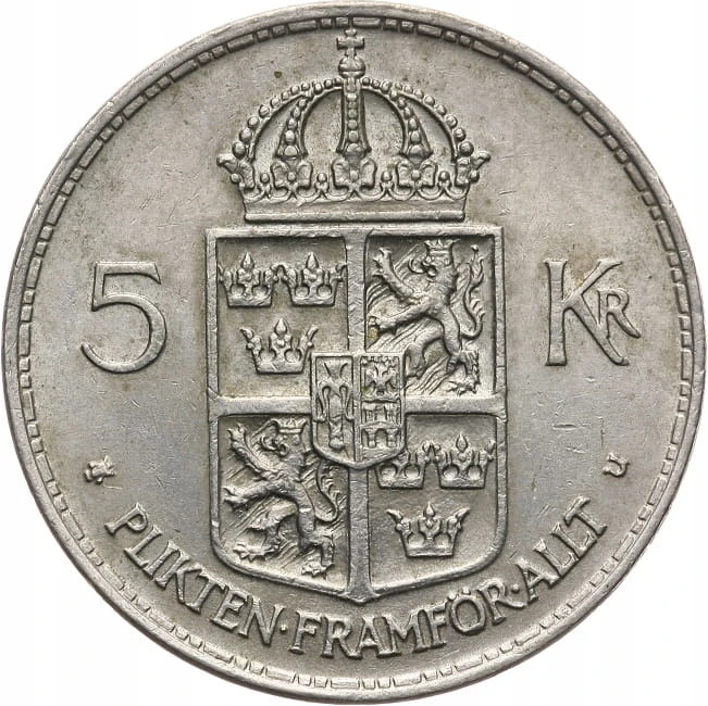 SZWECJA 5 KORON 1972 ROK st.2-