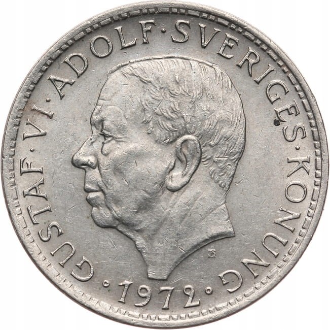 SZWECJA 5 KORON 1972 ROK st.2-