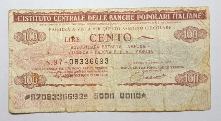 WŁOCHY VERONA 100 LIRÓW 1976