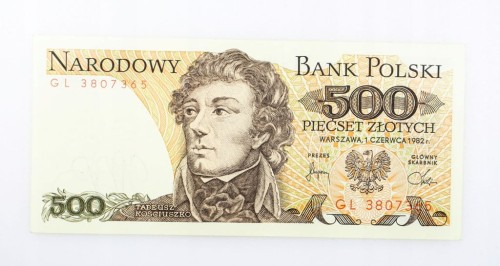 500 ZŁOTYCH 1982 ROK s. GL st. 1