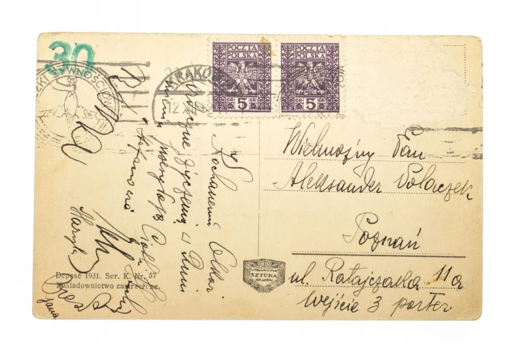 KRAKÓW - WIDOK NA POMNIK I KOPIEC KOŚCIUSZKI 1931