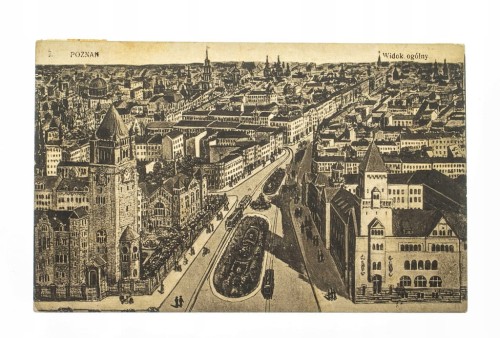 POZNAŃ - WIDOK OGÓLNY, ŚW. MARCIN, RATUSZ 1925