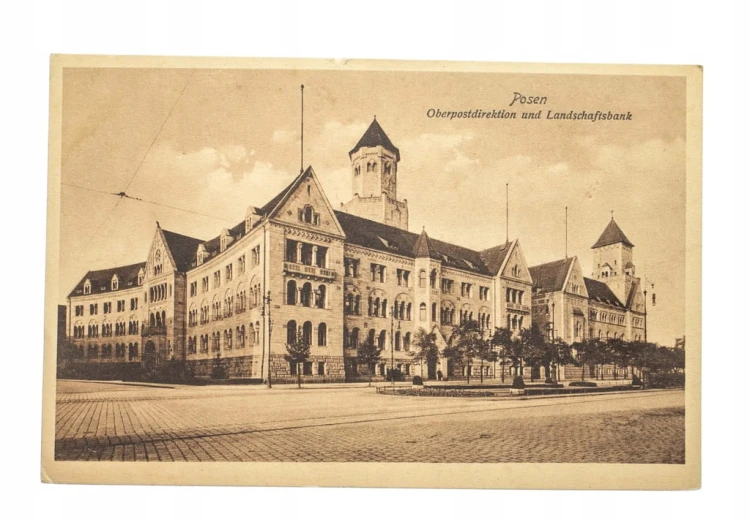 POZNAŃ - DYREKCJA POCZTY, BANK, ŚW. MARCIN 1914