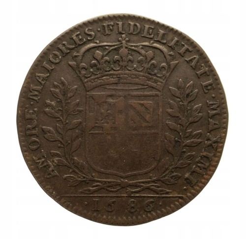 Francja, żeton Miasta Dijon, 1686