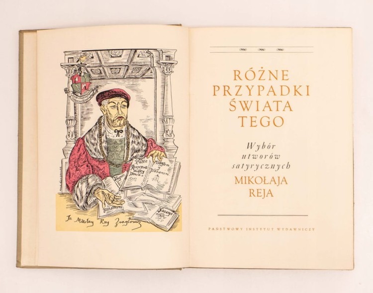 STARA KSIĄŻKA UTWORY MIKOŁAJA REJA 1953