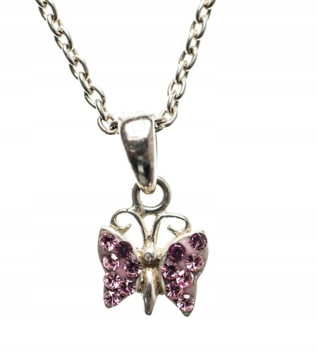 STARY SREBRNY WISIOREK Z MOTYLKIEM 925