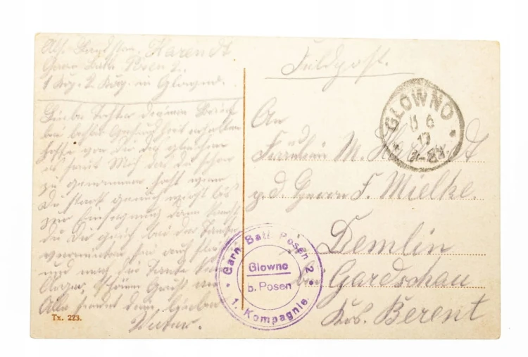 POZNAŃ - ZAMEK, RATUSZ, TEATR, UAM, FELDPOST 1917
