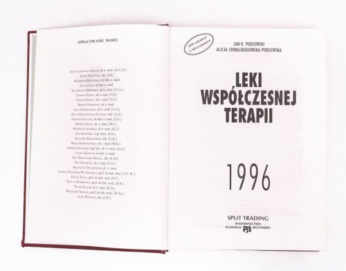 STARA KSIĄŻKA LEKI W WSPÓŁCZESNEJ TERAPII 1996