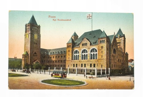 POZNAŃ - ZAMEK CESARSKI, TRAMWAJ, FELDPOST 1916