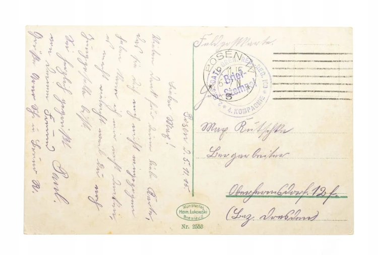POZNAŃ - ZAMEK CESARSKI, FELDPOST 1915