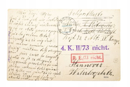 POZNAŃ - ZAMEK CESARSKI, FELDPOST 1916