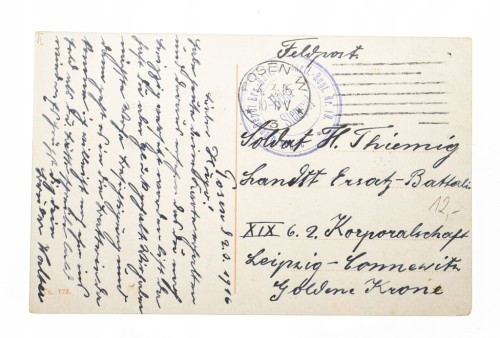 POZNAŃ - OGRÓD BOTANICZNY, FELDPOST 1916