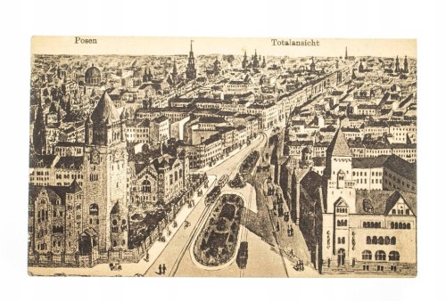 POZNAŃ - PANORAMA, ŚW. MARCIN, FELDPOST 1915
