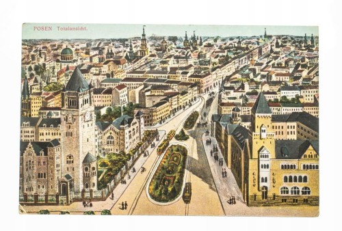 POZNAŃ - PANORAMA, ŚW. MARCIN, FELDPOST 1915
