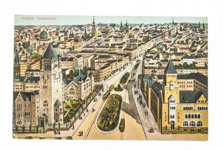 POZNAŃ - PANORAMA, ŚW. MARCIN, FELDPOST 1915