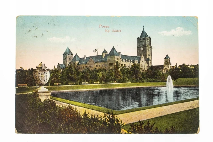 POZNAŃ - ZAMEK CESARSKI, PARK, FELDPOST 1916