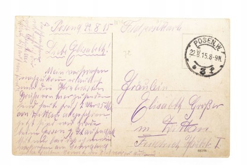 POZNAŃ - TEATR WIELKI, FELDPOST 1915