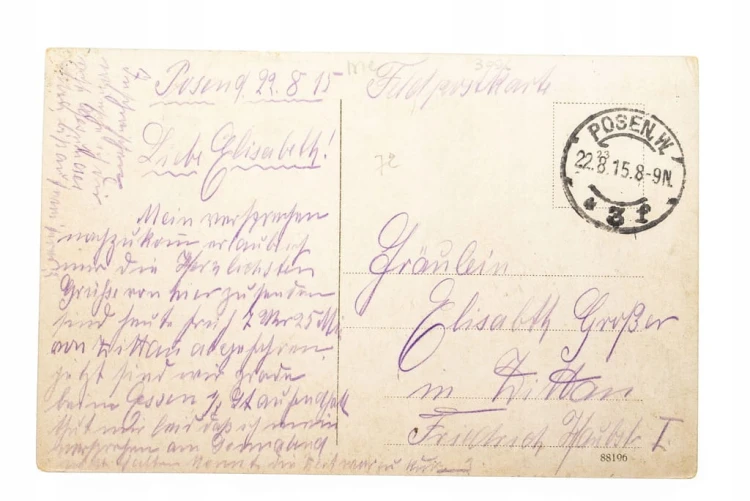 POZNAŃ - TEATR WIELKI, FELDPOST 1915