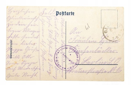 POZNAŃ - STEMPEL GŁÓWNA, ŻOŁNIERZE ,FELDPOST 1917