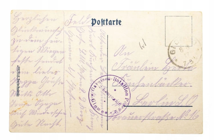 POZNAŃ - STEMPEL GŁÓWNA, ŻOŁNIERZE ,FELDPOST 1917