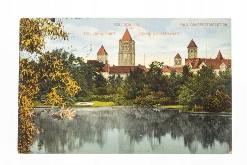 POZNAŃ - ZAMEK CESARSKI, PARK 1913