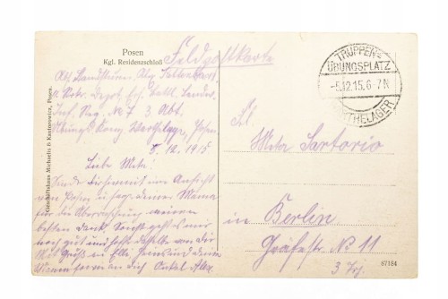 POZNAŃ - ZAMEK CESARSKI, TRAMWAJ 1915