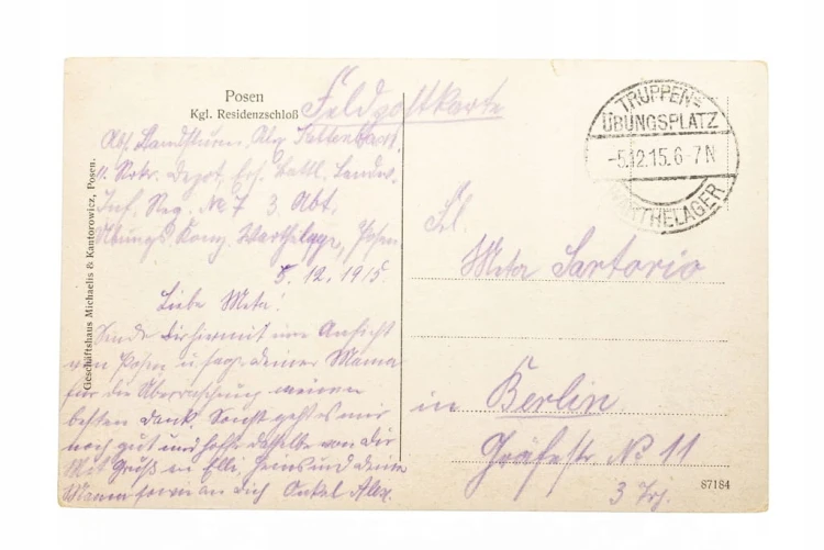 POZNAŃ - ZAMEK CESARSKI, TRAMWAJ 1915