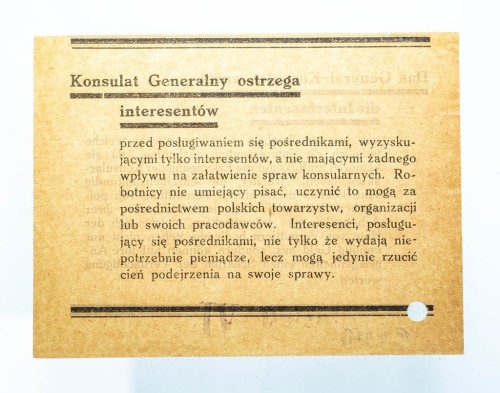 KONSULAT GENERALNY - WIADOMOŚĆ DLA INTERESANTÓW
