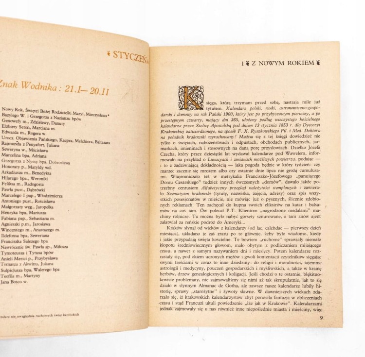 STARA KSIĄŻKA KALENDARZ POLSKI 1984