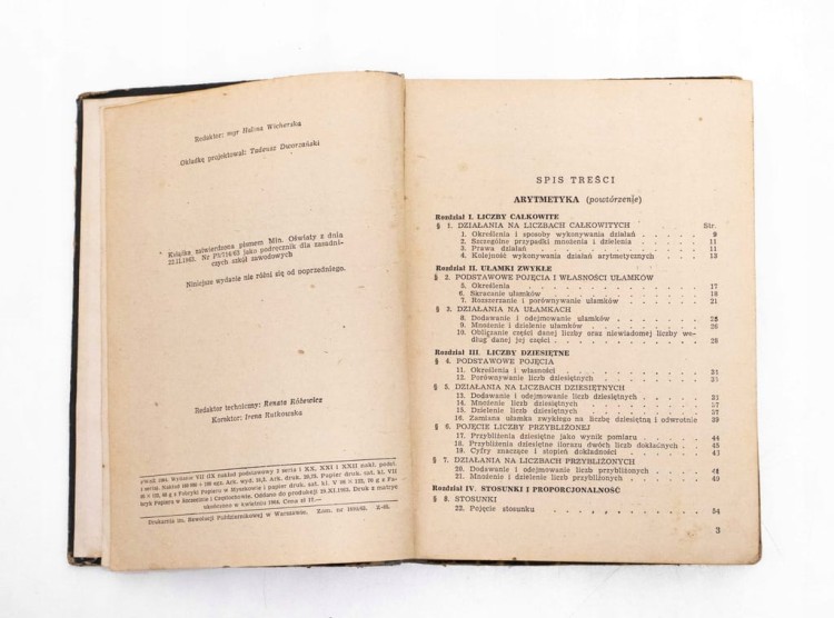 STARA KSIĄŻKA ALGEBRA 1964