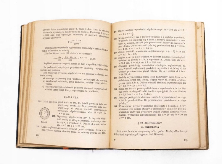 STARA KSIĄŻKA ALGEBRA 1964