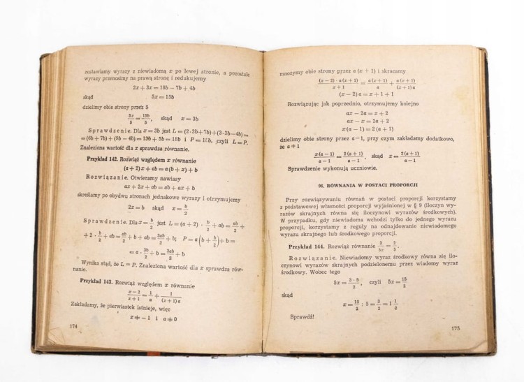 STARA KSIĄŻKA ALGEBRA 1964