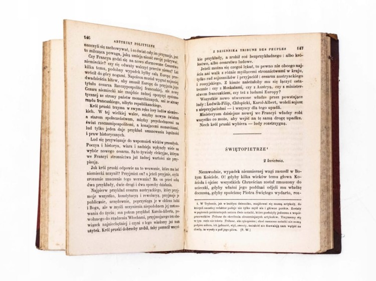 STARA KSIĄŻKA DZIEŁA ADAMA MICKIEWICZA TOM VI, PARYŻ 1880