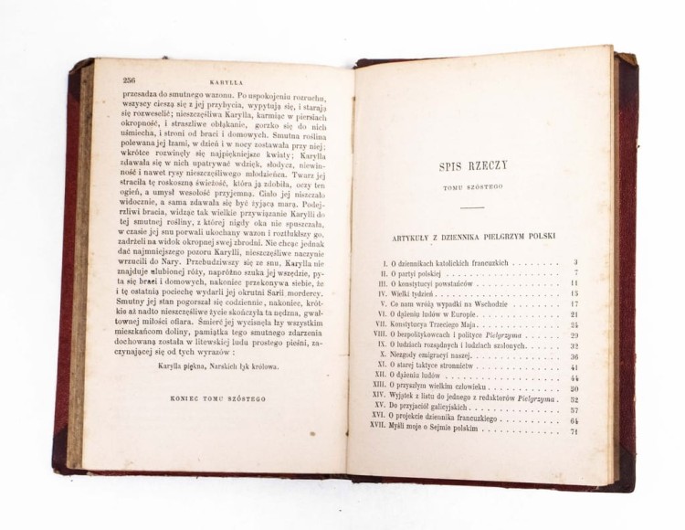 STARA KSIĄŻKA DZIEŁA ADAMA MICKIEWICZA TOM VI, PARYŻ 1880