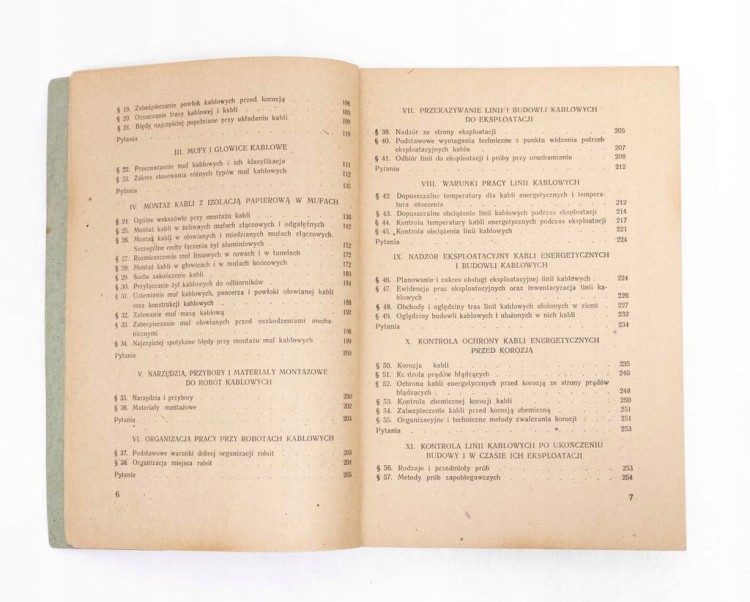 STARA KSIĄŻKA BUDOWA I EKSPLOATACJA LINII KABLOWYCH 1952