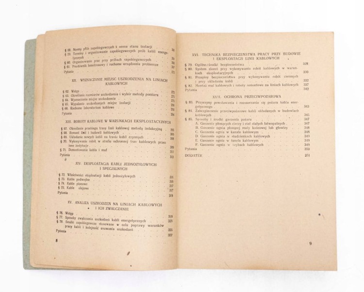 STARA KSIĄŻKA BUDOWA I EKSPLOATACJA LINII KABLOWYCH 1952