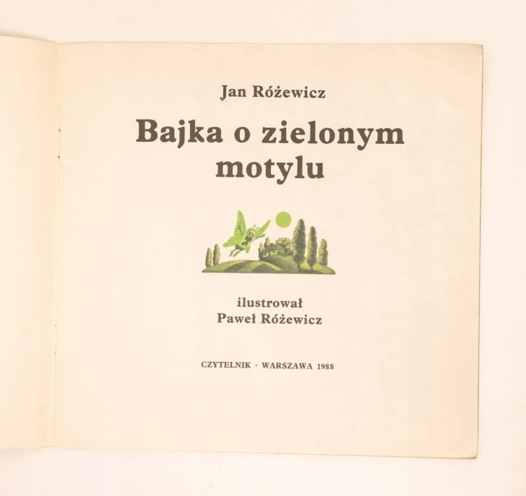 STARA KSIĄŻKA BAJKA O ZIELONYM MOTYLU 1988