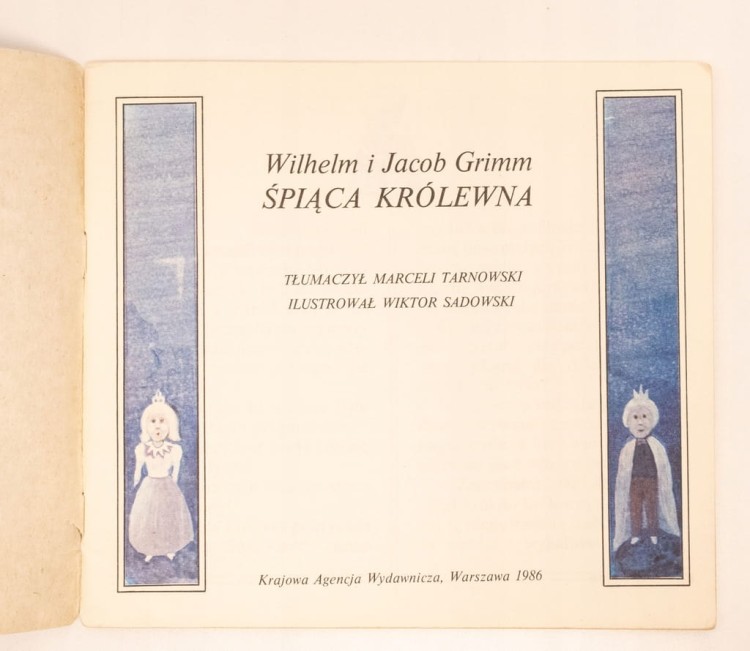 STARA KSIĄŻKA BAJKA ŚPIĄCA KRÓLEWNA 1986