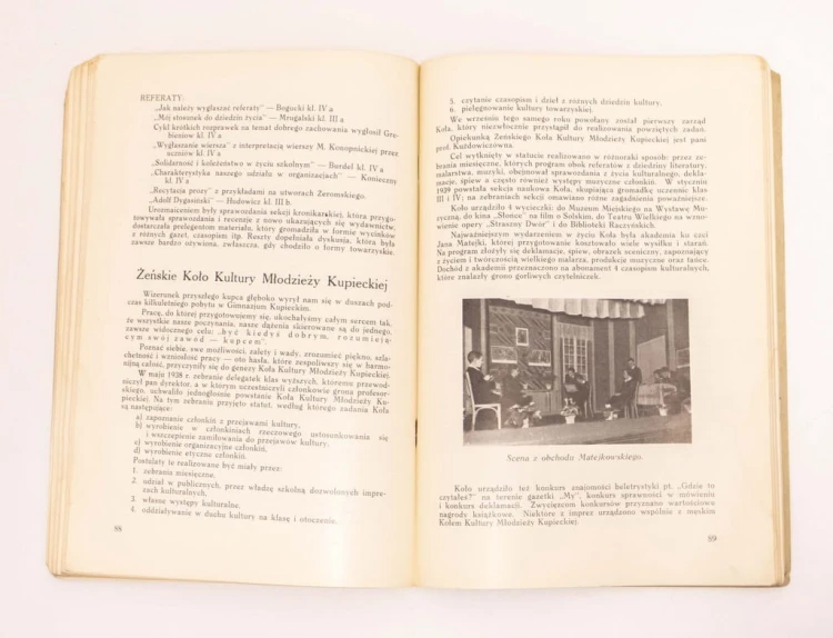 SPRAWOZDANIE MIEJ. GIM. KUPIECKIEGO POZNAŃ 1935-39