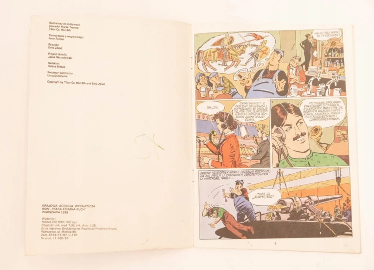STARY KOMIKS JANKES NA DWORZE KRÓLA ARTURA 1989