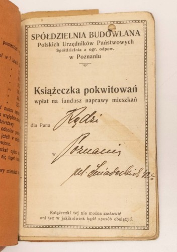 STARA KSIĄŻKA FUNDUSZ NAPRAWY MIESZKAŃ POZNAŃ 1927