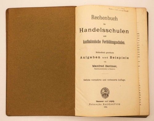 KSIĄŻKA NIEMIECKA SZKOŁA HANDLU ZADANIA 1914