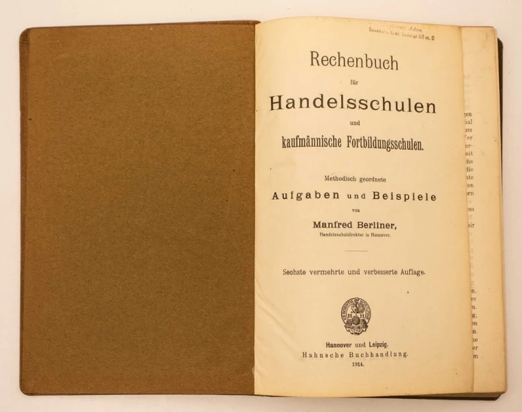 KSIĄŻKA NIEMIECKA SZKOŁA HANDLU ZADANIA 1914