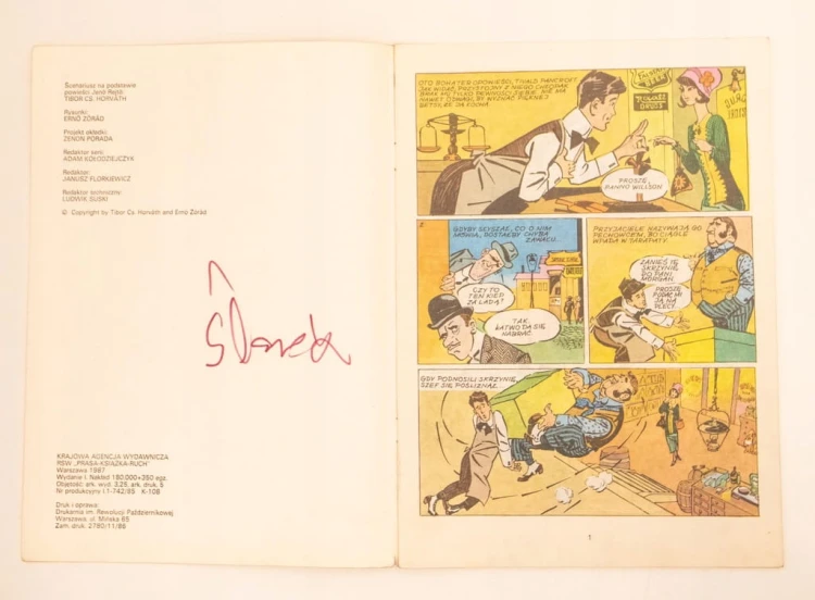 STARY KOMIKS MIASTO MILCZĄCYCH REWOLWEROWCÓW 1987