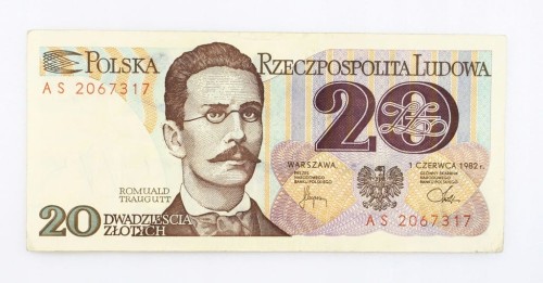 20 ZŁOTYCH 1982 ROK s. AS st. 2-/3+